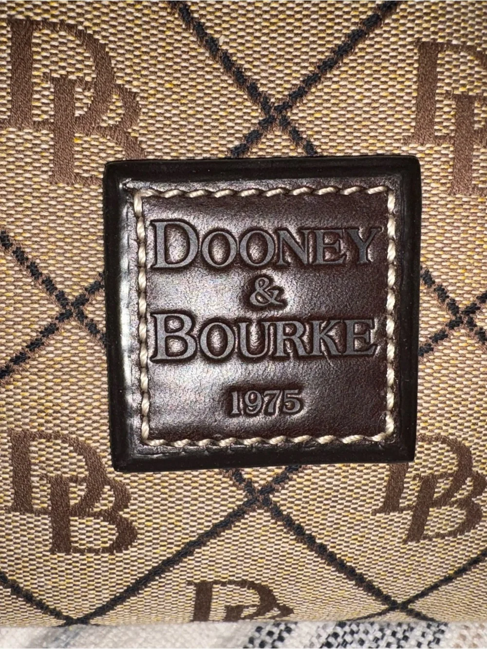 Dooney & Bourke DB Signature Monogram Barrel Satchel Bag- never used